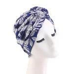 Bonnet Chimio Bleu Fleuri